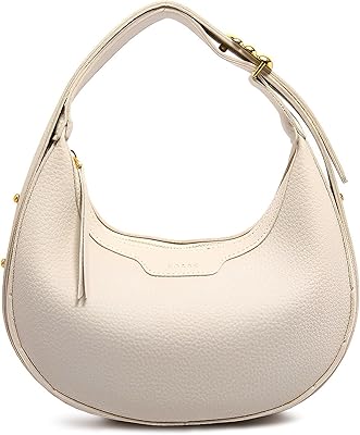 Leather Crescent Shoulder Bag for Women Crossbody Handbag Saddle Bag Chic Satchel Purse