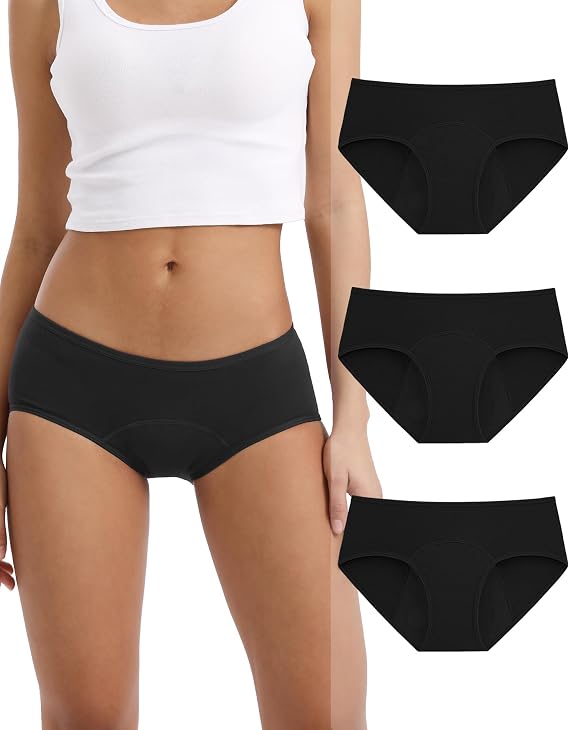 INNERSY Women's Period Underwear Leak-Proof Menstrual Hipster Multipack