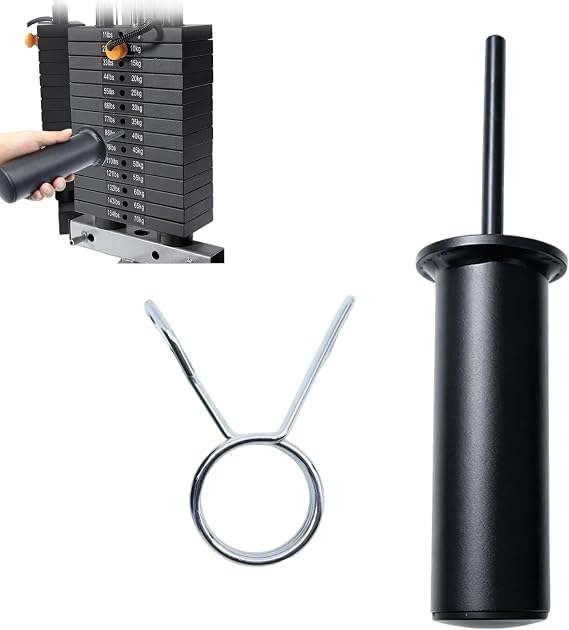 Weight Stack Extender Pin with Spring Collar for add 2"Weight Plates