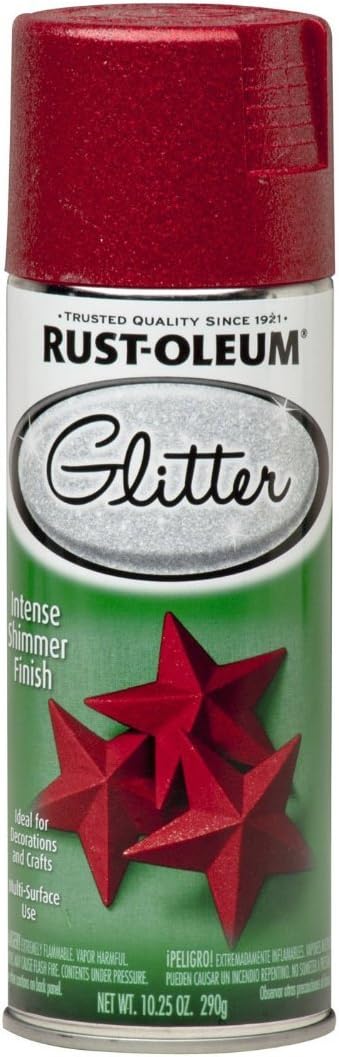 Rustoleum 268045 10.25 Oz Red Glitter Specialty Spray Paint6