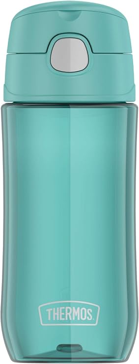 THERMOS FUNTAINER 16 Ounce Plastic Bottle with Spout Lid, Aqua