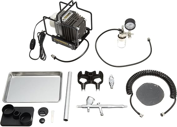 PS305 Linear Compressor L5 / Platinum brush with pressure gauge Regulator Set