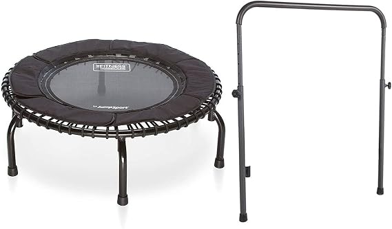 JumpSport 39 Inch Fitness Trampoline Adults Workout Rebounder with Handlebar, Model 250