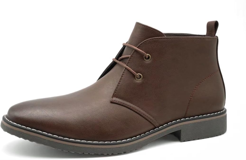 Men's Classic Dress Casual Chukka Boots Lace Up Desert Ankle Boots