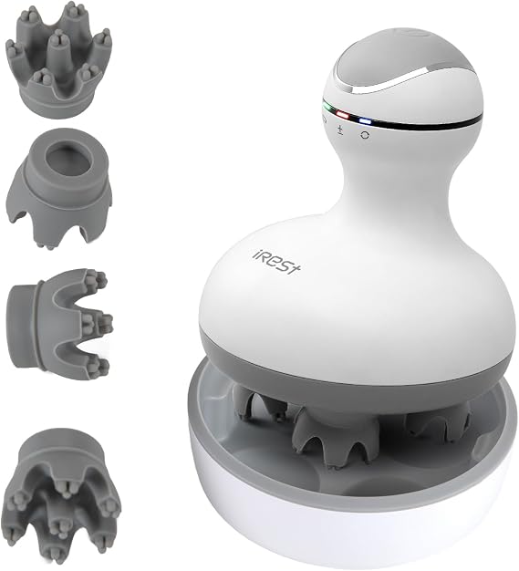 iRest Cordless Electric Hair Scalp Massager, White