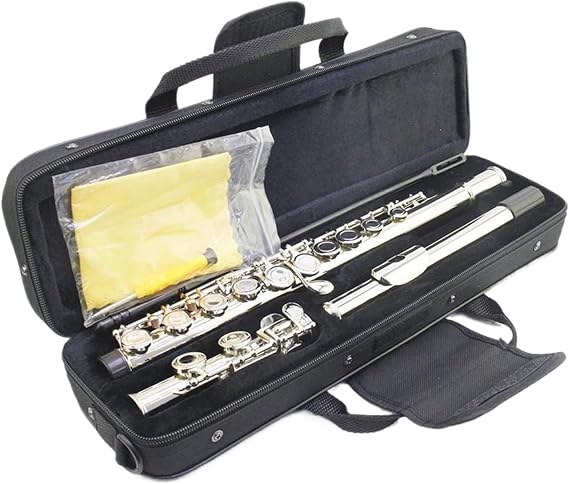 Flute C Key Flutes Closed 16 Hole Flute Nickel Plated Woodwind Instrument for Beginner