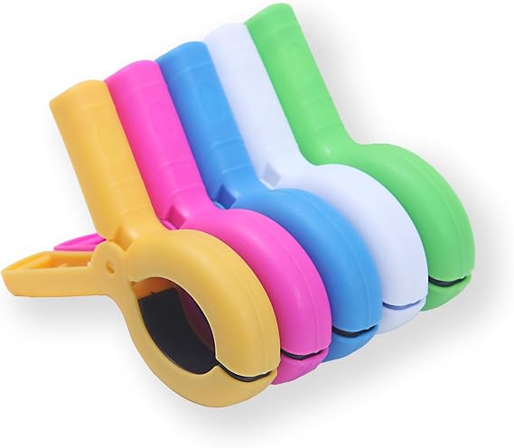 5 Pack Beach Towel Clips for Beach Chairs Clothe pin 3.55 Inch, for Beach Chair,Cruise Pool Chairs, Tablecloth Blankets Clothes,Heavvy-Duty Clothes Pins,Windproof,Rainproof,Corrosion-Resistant