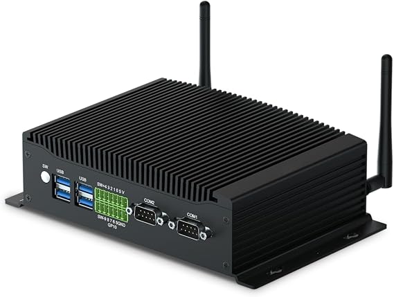WEIDIAN Mini PC Fanless Industrial PC Core i7 10510U 8GB RAM 128GB SSD