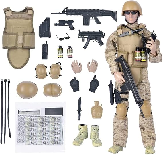 BJPEY 12" Special Forces Action Figures Soldiers Toys 1:6 Scale (Seal)