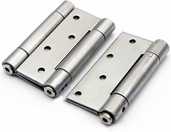 2pcs 4/5/6 Inch Stainless Steel Spring Hinge DIY,Two-Way Open Automatic Closing Door Modern Simple and Quick Spring Hinge Hinges (Color : B, Size : 6 Inch)