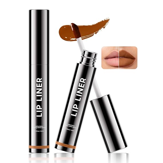 Lip Stain Peel Off Lip Liner Tattoo Peel Off Waterproof (#02 Cocoa) | Non-Stick Cup & & Transfer-Resistant, Smudge-Proof & Precise Application, One-Peel Finish, for All-Day Color Hold