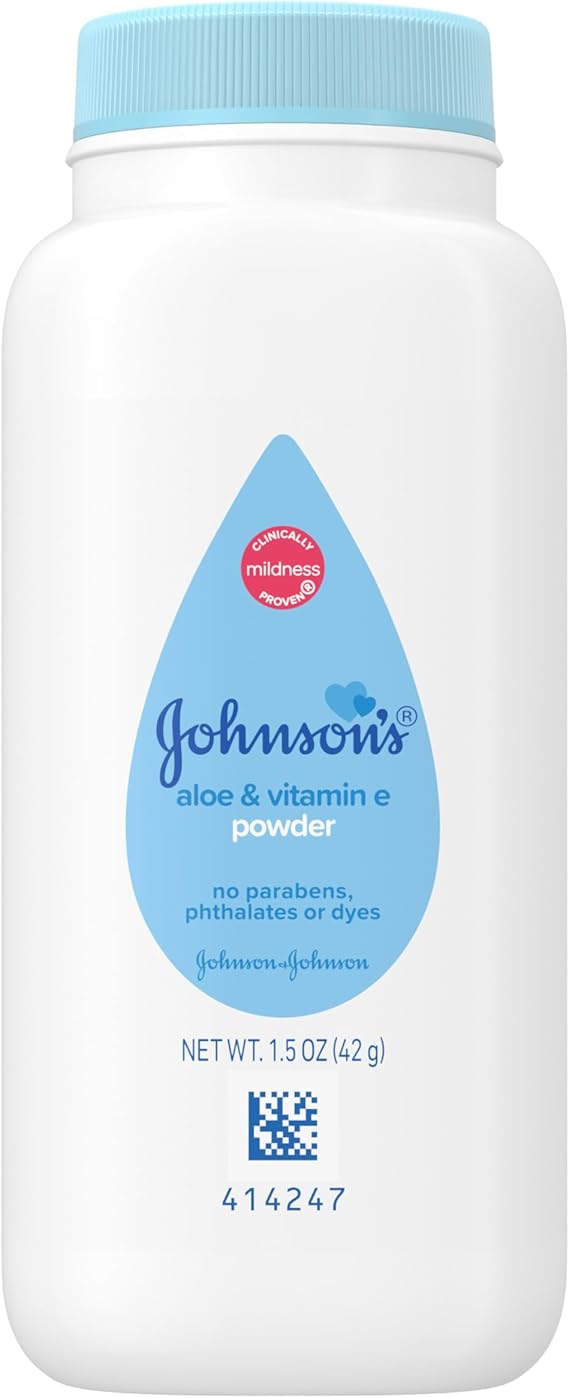 Johnson's Baby Naturally Derived Cornstarch Baby Powder, 1.5 oz