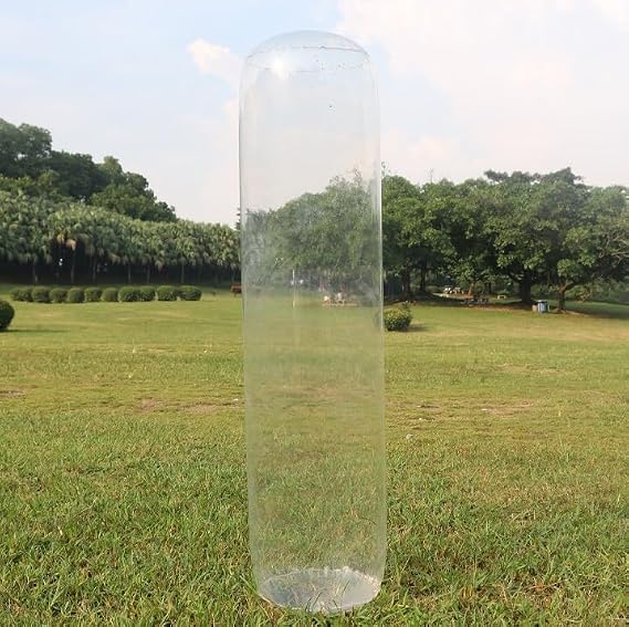 Inflatable Travel Pillow - Blow Up Pillar Transparent Camping Pillow - Clear Cushion Water Resistant - D30xH100CM