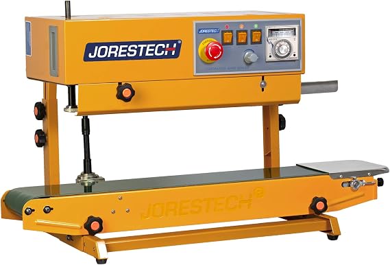 JORESTECH Industrial Continuous Band Sealer for Plastic & Laminated Bags Horizontal/Vertical CBS-630
