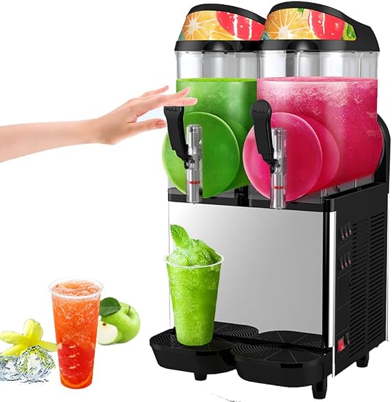 Commercial Smoothie Drink Machine, 24L Double Cylinder Snow Melting Machine, Smoothie Ice Machine, Ice Smoothie Machine, Cold Drink Machine