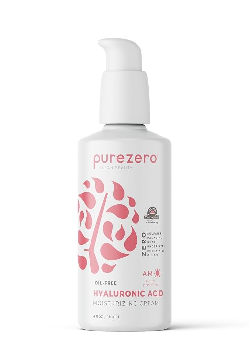 Purezero Moisturizing Day Cream Hydrating Face Cream with Clean, Plant-Based Ingredients Lightweight, Non-Greasy, Vegan & Cruelty-Free 4 Oz