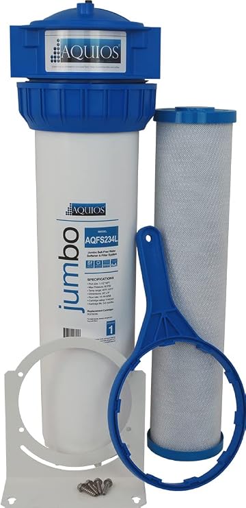 Aquios AQFS234L Jumbo Full House Water Softener & Filter System, VOC Reduction - New Model