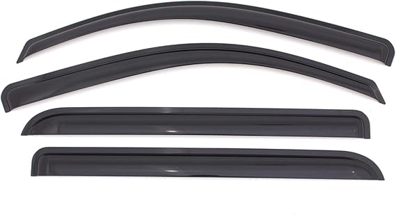 Auto Ventshade [AVS] Ventvisor / Rain Guards | Outside Mount | Smoke, 4 pc | 94155 | Fits 2009 - 2014 Ford F-150 SuperCrew, 2010 - 2014 SVT Raptor SuperCrew