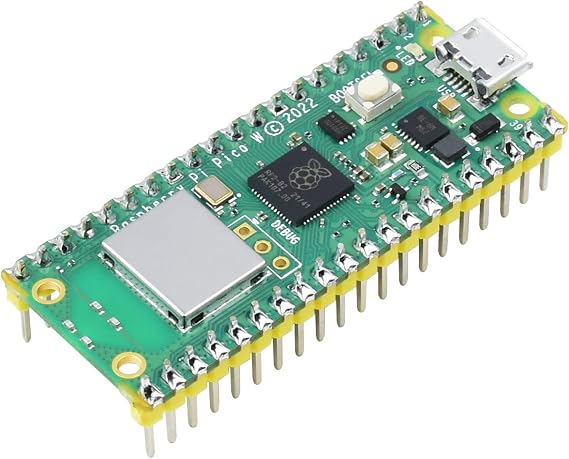 Waveshare Microcontroller Board Compatible with Raspberry Pi Pico W Based On Official RP2040 Dual-Core Processor