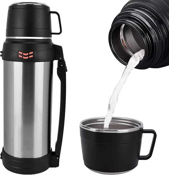 Vacuum Insulated Bottle - 2L Flask for Hot Drink with BPA Free Cup
