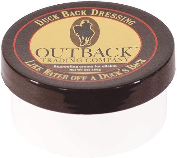 OUTBACK TRADING Duck Back Protective Conditioning Waterproof Wax Dressing - Reproofing Cream for Oilskin Jackets, Coats & Hats, 6 Oz