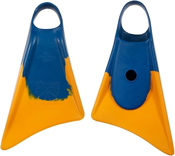Churchill Makapuu Swimfins (Blue/Yellow, Medium)