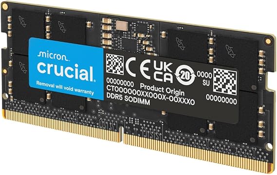 Crucial DDR5 RAM 48GB Kit (2x24GB) 5600MHz SODIMM, Laptop Computer Memory, Mini PC (or 5200MHz, 4800MHz) CL46 - CT2K24G56C46S5