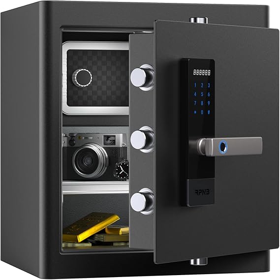 RPNB Deluxe Home Safe Box,Personal Safes,Fingerprint Cabinet Safes,45 L