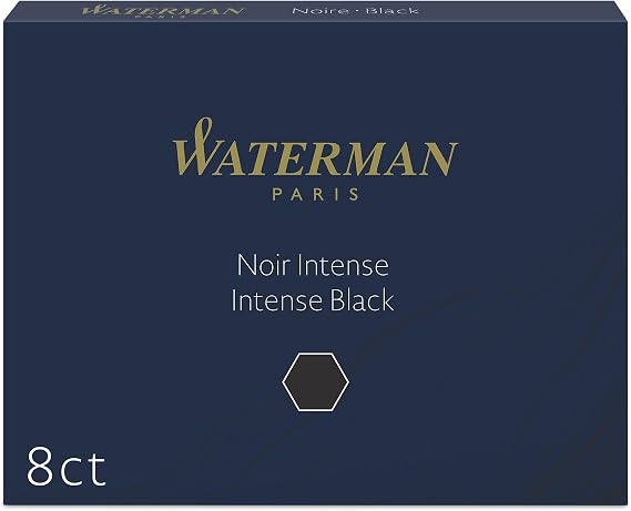 Waterman Large Standard Ink Cartridges Permanent Black