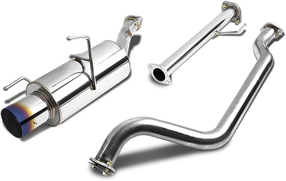 Auto Dynasty 4" Burnt Catback Exhaust Tip System For 02-06 Nissan Sentra