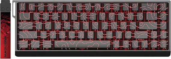 JOMKIZ MADLIONS MAD 68 Pro Rapid Trigger Magnetic Switch Wired Gaming Mechanical Keyboard, Aluminum Alloy Housing, Adjustable Actuation, 8K Hz Polling Rate, Hall Effect Gasket-Mounted, RGB HotSwap