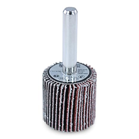 BHA 1"x1"x1/4" Shank Mounted Flap Wheels, 40 Grit - 5 Pack | 40-grit 1/4" shank flap wheels for fast, aggressive stock removal; reach tight spots to sand, blend & deburr metal & wood