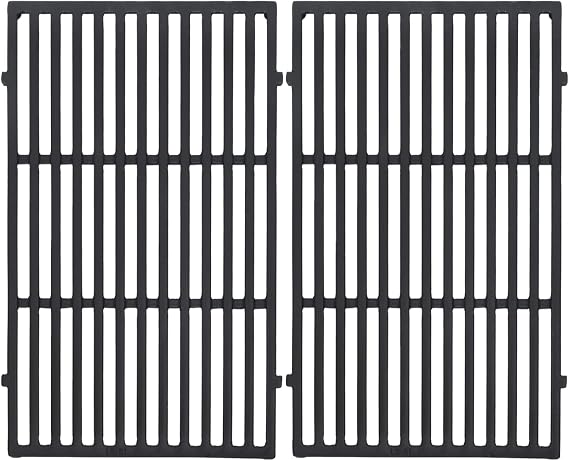 Leship 19.5 inch Cooking Grates Replace for Weber 7524, 7528, Weber Genesis 300 Series Genesis E310 E320 E330 S310 S320 S330 EP310 EP320 EP330 Grills, Cast Iron Grill Grates (19.5" x 12.9" Each)