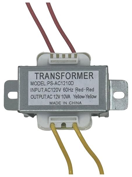 AC/AC Power Transformer Input 120V 60HZ Output 12V 10VA Power Transformer Single Phase for Lighting Power Supplies, Audio Equipment etc.