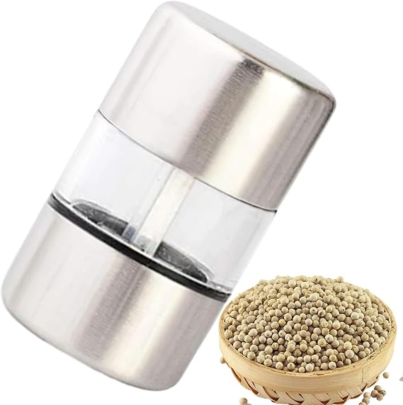 Pepper Grinder - Electric Pepper Mill, Ceramic Salt Grinder | Large Capacity Adjustable Shaker, Easy to Clean Refillable Kitchen Shaker, Large Capacity Glass Mill Grinder for Spice Seeds