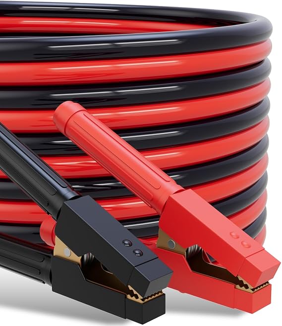 Heavy Duty Jumper Cables for Car Battery, 0 Gauge 25 Feet 1000AMP