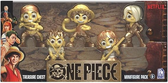 PhatMojo ONE PIECE - Treasure Chest Gold Minifigure 5-Pack (2.5" Tall, Series 1)