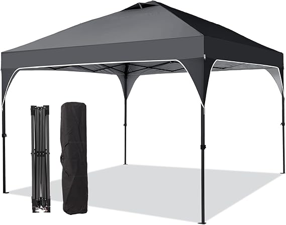 10x10 Pop Up Canopy Tent, Instant Outdoor Gazebo with Carrying Bag