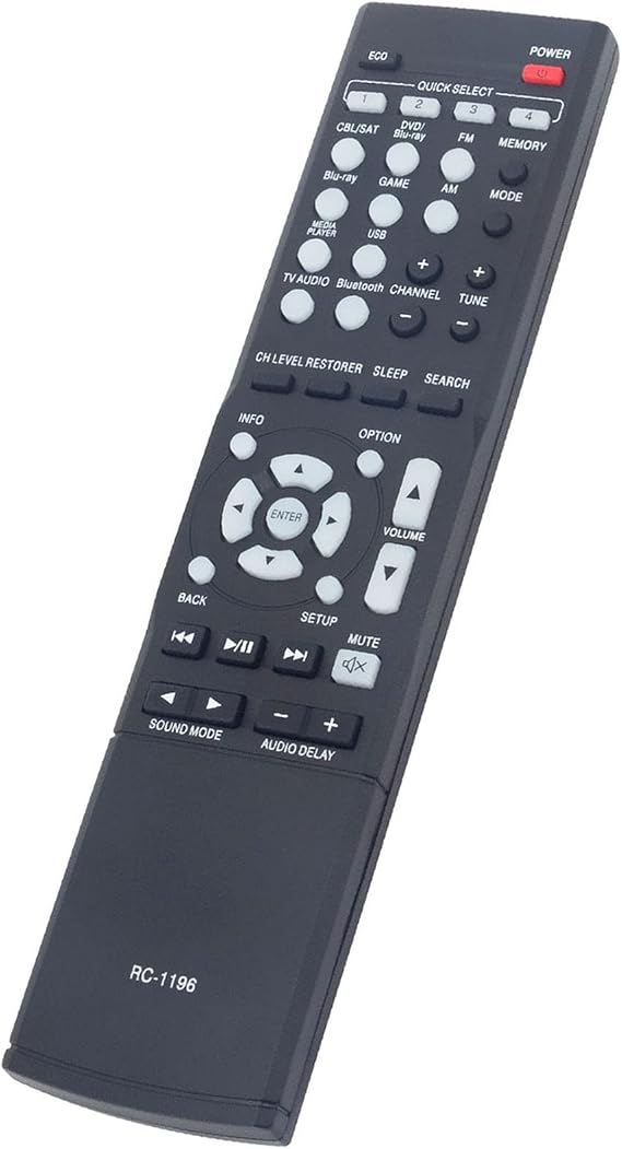 RC-1196 New Replacement Remote Control for Denon AV Surround Receiver | PERFASCIN AVR-S510 AVR-S510BT AVR-X510BT AVR-X520BT AVR-S500BT 30701017000AD