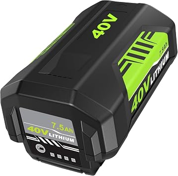 7500mAh Extend Capacity Replacement for Ryobi 40V Battery Compatible with Ryobi 40 Volt Lithium Battery OP4026 OP40601 OP4050A OP4040 OP4030 OP4050 Compatible with 40V Cordless Power Tool(Green)