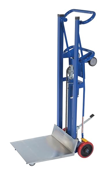 Vestil Hydra-4 Steel Hydra Lift Cart 20 in. x 21-3/8 in. 750 Lb. Capacity Blue
