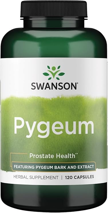 Swanson Pygeum Herbal Supplement, 400 mg, 120 Capsules | For Men Seeking Prostate, Bladder, and Urinary Tract Health Support, Non-GMO with Pygeum Bark and Extract