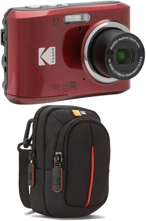 Kodak PIXPRO FZ45 Friendly Zoom Digital Camera (Red) Bundle