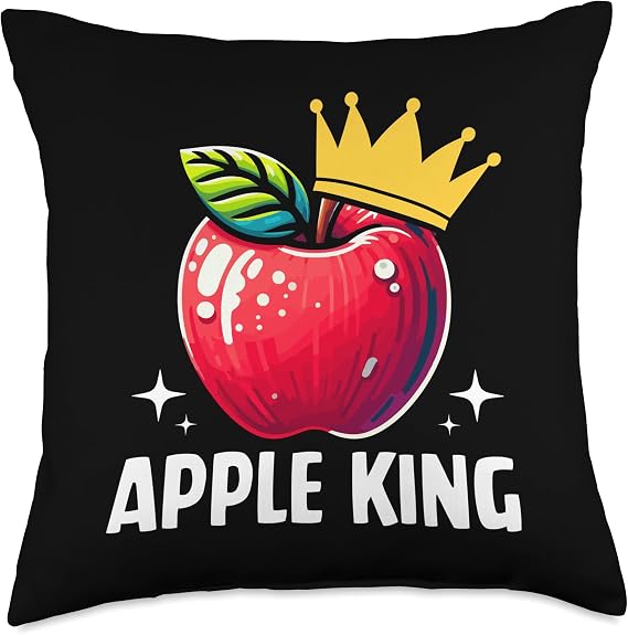 Apple King Apple Throw Pillow