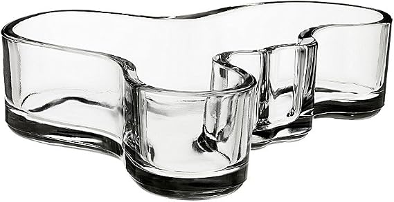 Iittala 1007035 Alvar Aalto Collection Bowl, Plate, 2.0 x 7.7 inches (50 x 195 mm), Clear