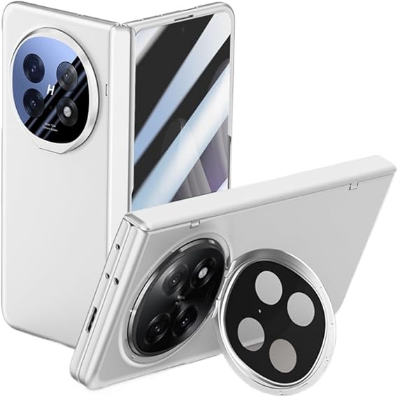 Case for Oppo Find N5, Shockproof and Drop-Proof, Sturdy and Durable, Camera and Hinge Protection, Built-in Screen Protector and Bracket (for Find N5,Silver)