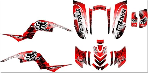 ATV Graphics Wrap Kit Compatible with Yamaha Raptor 660 (Custom Design Design) - Premium 21MIL Laminated Cast Vinyl Decals, Made in USA, 5-Year UV Protection