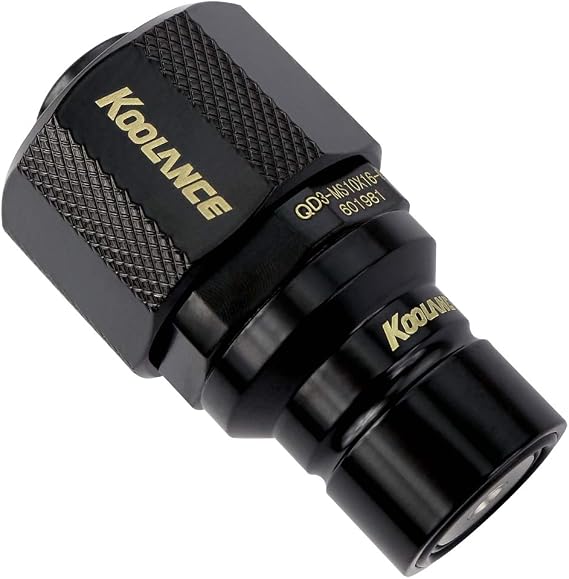 QD3-MS10X16-BK QD3 Male Quick Disconnect No-Spill Coupling, Compression for 10mm x 16mm (3/8in x 5/8in) *Black*