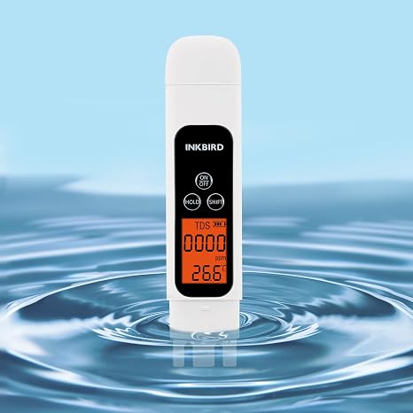 INKBIRD Digital TDS Meter 3-in-1 Water Tester Temp EC Monitor 0-4995ppm