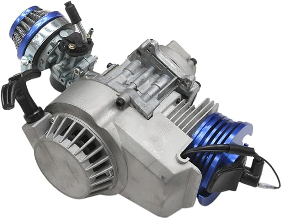49cc 2 Stroke Engine Motor for Mini Pocket Bike Gas G-Scooter ATV Quad Bicycle (Blue)